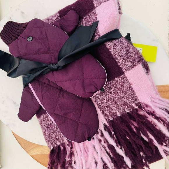 BP + Wildfang Plaid Scarf Mittens Set - Picture 2 of 5